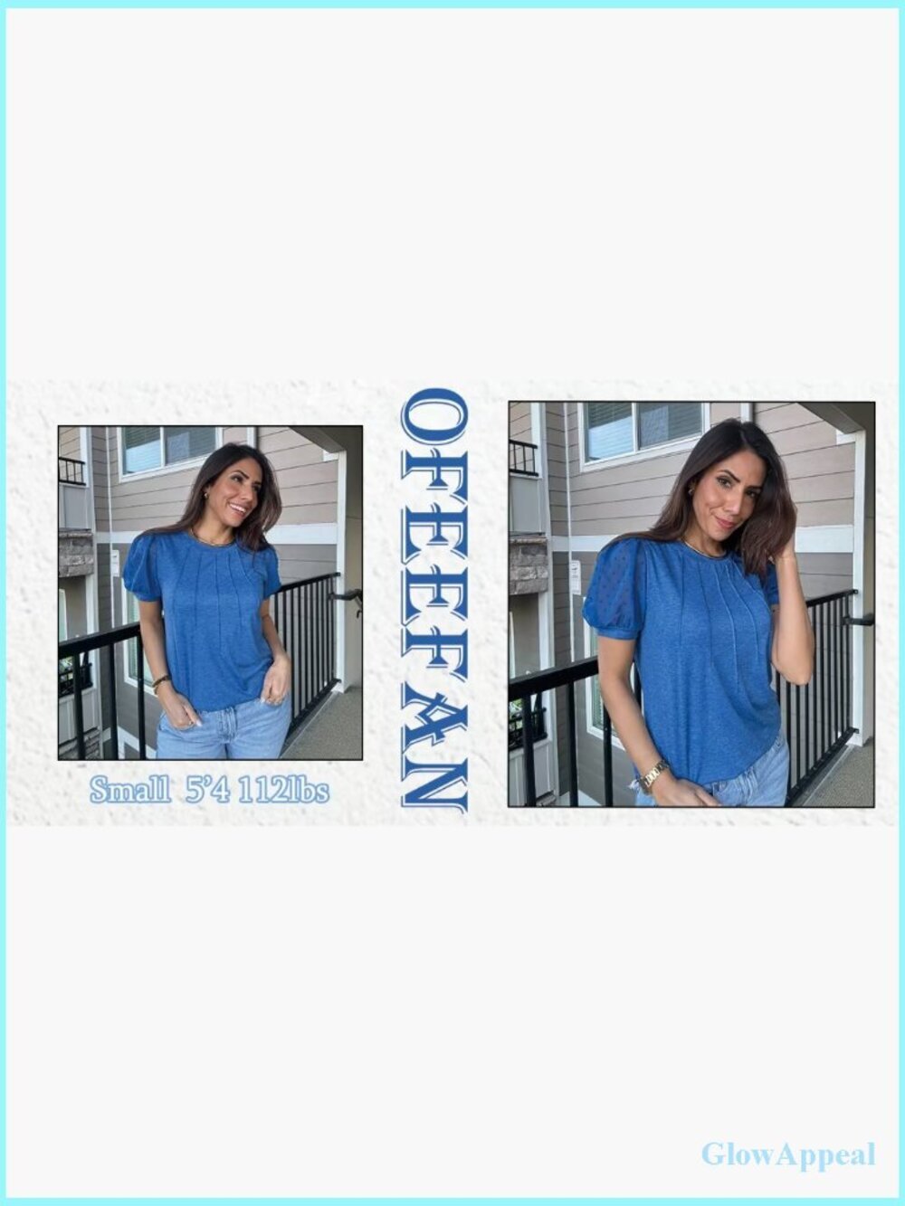 Pleated Swiss Dot Puff Sleeve Crew Neck T-Shirt Loose Casual Top S-3XL - Picture 5 of 7